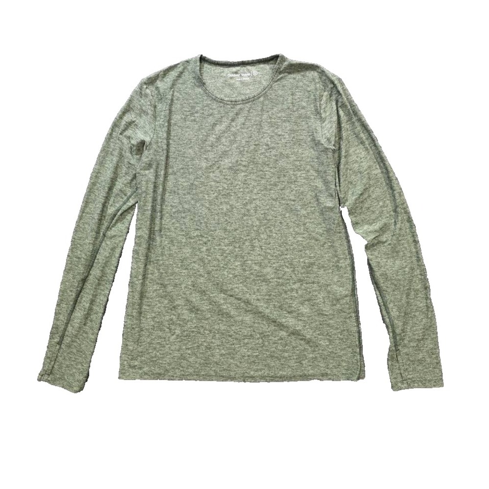 Outdoor Voices Top XS Green Crew Neck Long Sleeve Y2K Pullover Active A011407